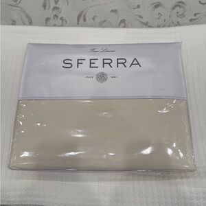 SFERRA LEONARDO PERCALE 3-PIECE QUEEN DUVET COVER SET IN IVORY MADE IN ITALY